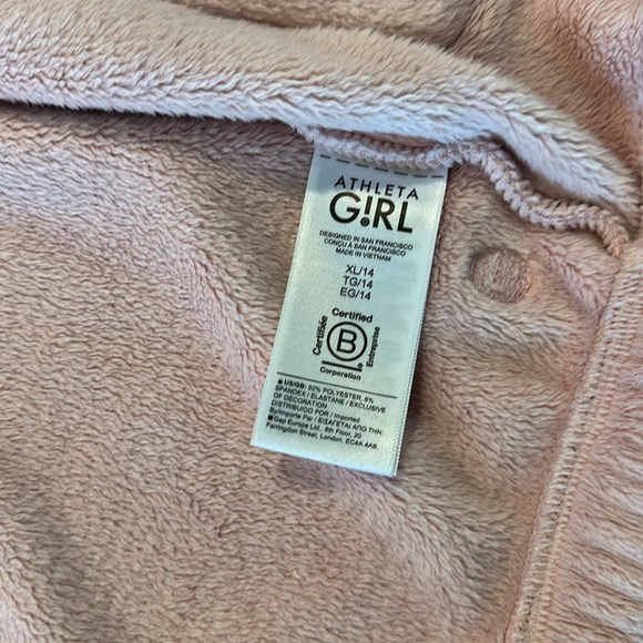 Athleta Girl’s Pink Hoodie, size XL 14 - Picture 4 of 6
